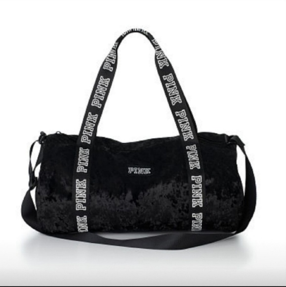 PINK Victoria's Secret Handbags - PINK VICTORIA'S SECRET VELVET DUFFLE